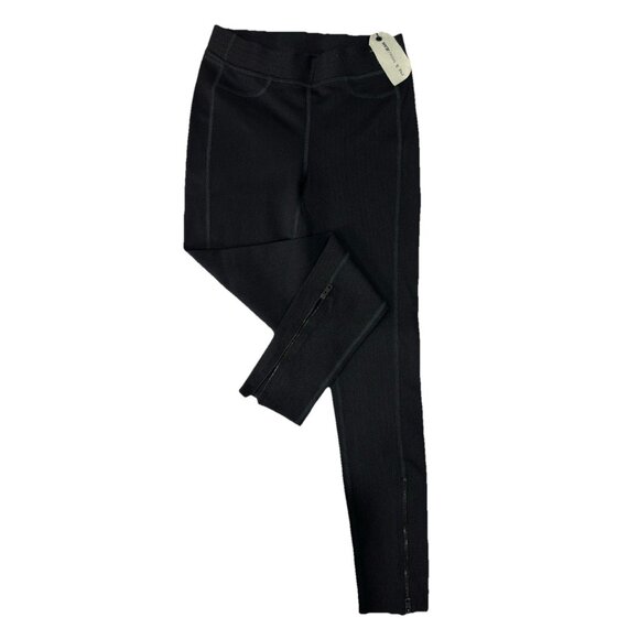 New Rag & Bone Lawson Herringbone Black Ankle Zipper Legging Pants Sz Small - Picture 4 of 9